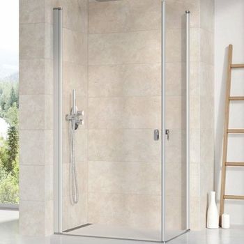 Душевая дверь Ravak Chrome CRV1-100 1QVA0U01Z1 профиль Сатин стекло Transparent — фото 2, Распашные душевые двери