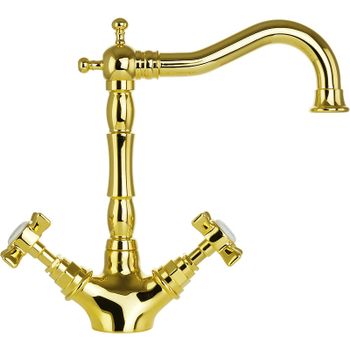 Смеситель для раковины Migliore Princeton 19379 Золото — фото 2, Смесители для раковины