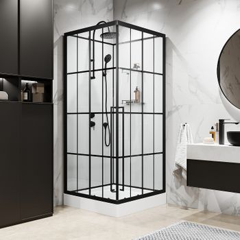 Душевая кабина Niagara Standart 100x100 L ST100/15QL/KL/BKT без гидромассажа — фото 1, Душевые кабины