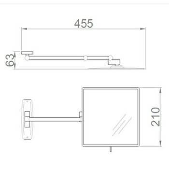 Косметическое зеркало Nofer 08015.B с увеличением Хром — фото 2, Косметические зеркала