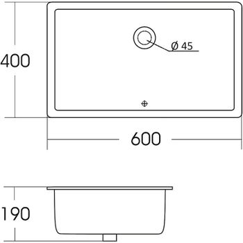 Раковина Orange 60 B02-600W Белая глянцевая — фото 9, Раковины встраиваемые снизу