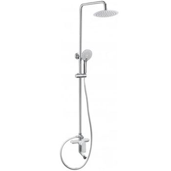 Душевая система Aquanet Arctic AF520-72-R-CW Хром Белый — фото 1, Душевые стойки