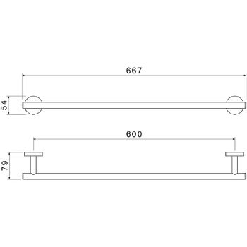 Полотенцедержатель Aquatek Оберон AQ4214CR Хром — фото 2, Полотенцедержатели