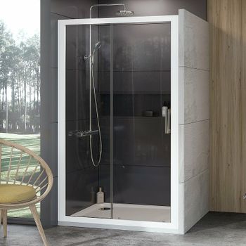 Душевая дверь Ravak 10° 10DP2 100 0ZVA0100Z1 профиль Белый стекло Transparent — фото 1, Раздвижные душевые двери