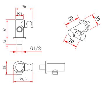 Душевая система Berges Ventas 3O Black 073010 Черная матовая — фото 5, Встраиваемые душевые комплекты