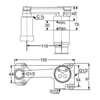 Смеситель для раковины Kludi Bozz 38244N076S Золото брашированное — фото 4, Смесители для раковины