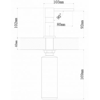 Дозатор для моющего средства Florentina Квадро 703.726.0000.303 Мокко — фото 2, Дозаторы для кухонных моек