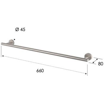 Полотенцедержатель Remer X-Style Inox SSXI30 Нержавеющая сталь — фото 2, Полотенцедержатели
