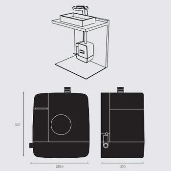 Сушилка для рук со смесителем и дозатором для жидкого мыла Nofer Concept 01901.GD Золото матовое — фото 5, Диспенсеры для жидкого мыла