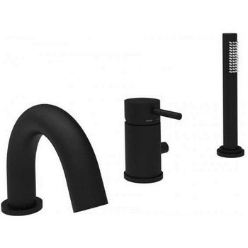 Смеситель на борт ванны Paffoni Light LIG047NO Черный матовый — фото 1, Смесители на борт ванны