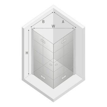 Душевой уголок New Trendy New Soleo Black 90х90 D-0289A/D-0290A профиль Черный стекло прозрачное — фото 8, Квадратные душевые уголки