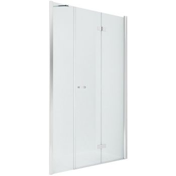 Душевая дверь New Trendy New Soleo Chrome 110 R D-0152A/D-0094B профиль Хром стекло прозрачное — фото 1, Складные душевые двери