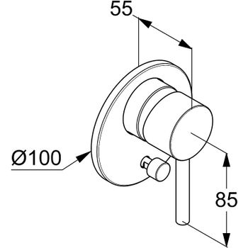 Душевая система Kludi Bozz 387363976 Черная матовая — фото 9, Встраиваемые душевые комплекты