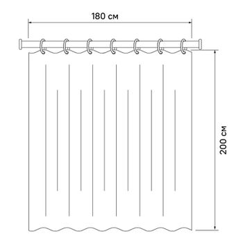 Штора для ванны Iddis Base 180х200 BO01P18i11 Белая — фото 9, Шторы для ванной