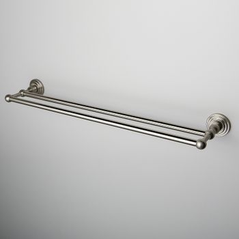 Полотенцедержатель WasserKRAFT Ammer K-7040 двойной Хром матовый — фото 2, Полотенцедержатели