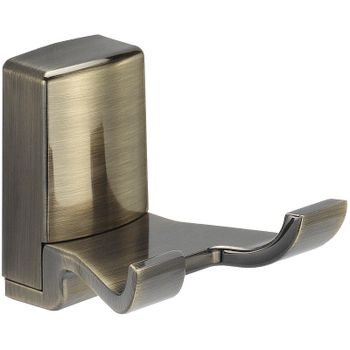 Двойной крючок WasserKRAFT Exter K-5223D Светлая бронза — фото 1, Крючки для полотенец