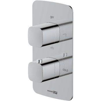 Смеситель для душа WasserKRAFT Naab 8644 Thermo с термостатом Хром — фото 1, Смеситель для душа