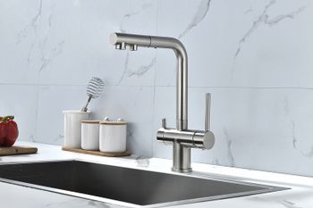 Смеситель для кухни Paulmark Serpentine Se213222-NI Никель — фото 4, Смесители для кухни