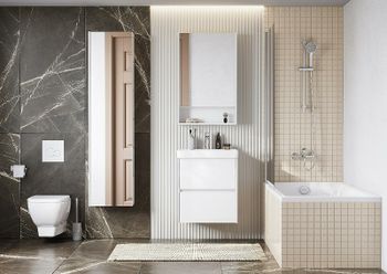 Зеркальный шкаф Aquaton Сканди 55 1A252102SD010 Белый — фото 3, Зеркальные шкафы в ванную