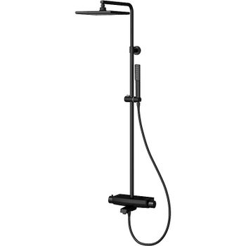 Душевая система Teska Mira DK3680 с термостатом Черная — фото 1, Душевые стойки