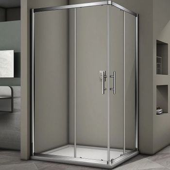 Душевой уголок Veconi Rovigo RV-30 120x90 RV30-12090PR-01-19C3 профиль Хром стекло прозрачное — фото 1, Прямоугольные душевые уголки