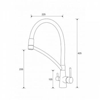 Смеситель для кухни Seaman Eco Venice SSN-1068-SS (SSN-1068) Сталь — фото 2, Смесители для кухни