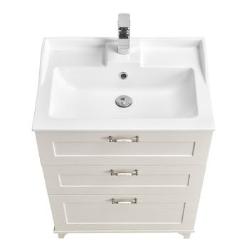 Тумба под раковину Aquaton Леон 65 Н 1A194601LBPS0 Дуб белый — фото 3, Тумбы под раковину