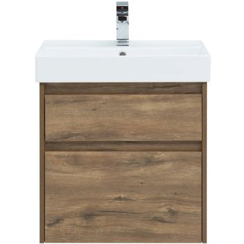 Тумба под раковину Aquanet Nova Lite 60 249512 подвесная Дуб рустикальный — фото 1, Тумбы под раковину