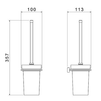 Ершик для унитаза Timo Torne 43061/17 Золото матовое — фото 2, Ершики для унитаза