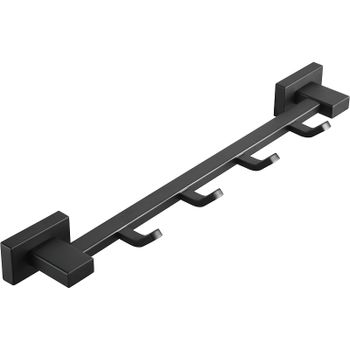 Вешалка для полотенец Belz B903 B90315-4 Черная матовая — фото 1, Крючки для полотенец