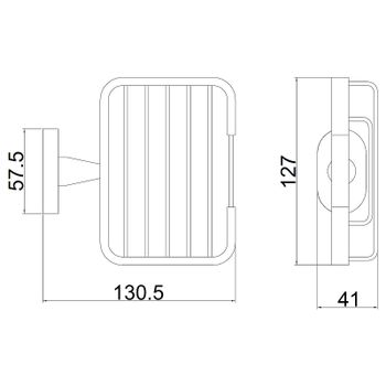 Мыльница Belz B905 B90502-1 Вороненая сталь — фото 2, Мыльницы