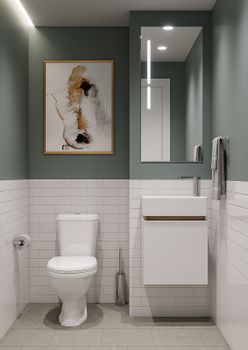 Тумба под раковину Aquaton Эклипс 45 М R 1A172801EK49R подвесная Белый Эбони светлый — фото 7, Тумбы под раковину