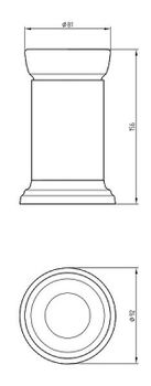 Стакан для зубных щеток Migliore Mirella 17307 Золото — фото 4, Стаканы для зубных щеток