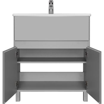 Тумба под раковину Aquaton Форест 75 1A278301FR4D0 Туманный серый — фото 3, Тумбы под раковину