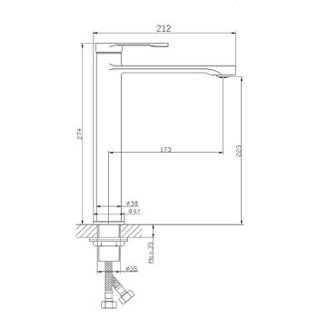 Смеситель для раковины Orange Vesper M10-121cr Хром — фото 2, Смесители для раковины