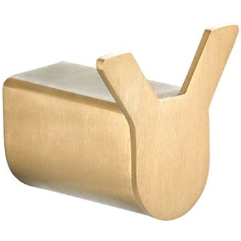 Двойной крючок CeramaLux Florenzia 63101A Золото матовое — фото 1, Крючки для полотенец