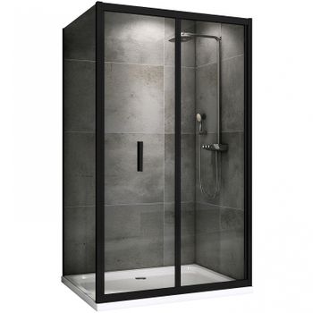 Душевой уголок Abber Sonnenstrand 120x85 AG07120B-S85B профиль Черный стекло прозрачное — фото 1, Прямоугольные душевые уголки