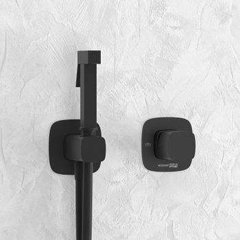 Гигиенический душ со смесителем WasserKRAFT Nuthe A9151.327.241.212 Черный матовый — фото 2, Гигиенические души