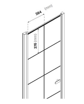 Душевая дверь New Trendy New Varia Black 90 D-0277A профиль Черный стекло прозрачное — фото 6, Распашные душевые двери