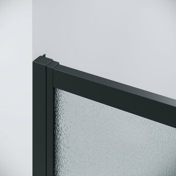 Душевая дверь Grossman Cosmo 120 100.K33.02.120.21.02 профиль Черный матовый стекло шиншилла — фото 10, Раздвижные душевые двери