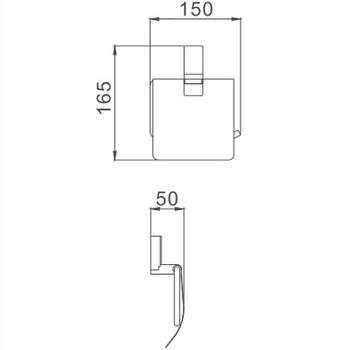 Держатель туалетной бумаги Haiba HB8803 с крышкой Хром — фото 2, Держатели туалетной бумаги