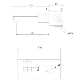 Смеситель для раковины Abber Rund AF8712 Хром — фото 3, Смесители для раковины