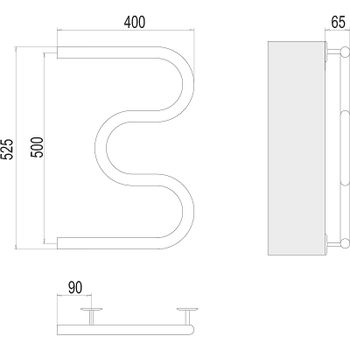 Электрический полотенцесушитель Terminus М-образный 400x500 4620768883903 Хром — фото 5, Электрические полотенцесушители
