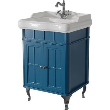 Тумба под раковину Caprigo Borgo 60 33410-B136 Синяя матовая — фото 1, Тумбы под раковину