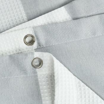 Штора для ванны Fixsen Vafel 180х200 FX-5020K Серая — фото 4, Шторы для ванной