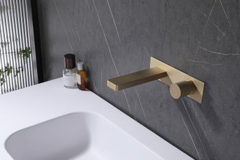 Смеситель для раковины Abber Rund AF8712G Золото матовое — фото 2, Смесители для раковины