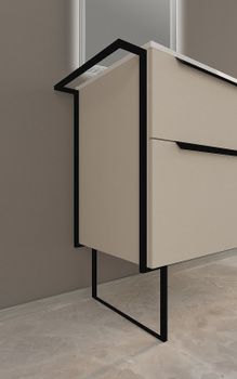 Тумба под раковину Cezares Urban 74 55159 подвесная Spatolato bianco без ножки и боковой полки — фото 4, Тумбы под раковину