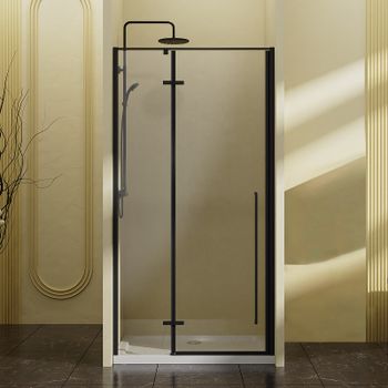 Душевая дверь Vincea Slim-N 90 VDPH-5SN900CLB профиль Черный стекло прозрачное — фото 1, Распашные душевые двери