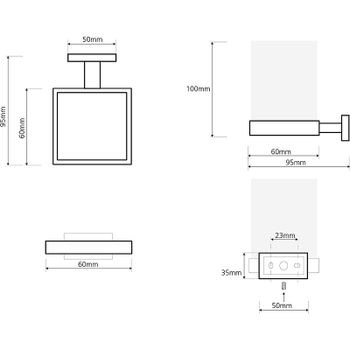 Стакан для зубных щеток Bemeta Plaza 118210019 Хром — фото 2, Стаканы для зубных щеток