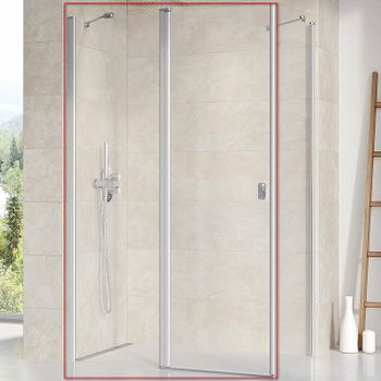 Душевая дверь Ravak Chrome CRV2-110 1QVD0U00Z1 профиль Сатин стекло Transparent — фото 1, Распашные душевые двери